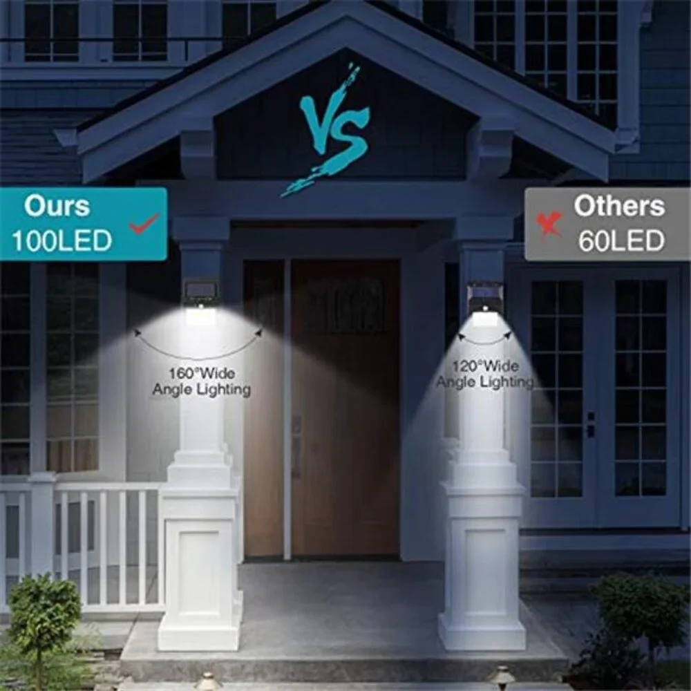 Outdoor Solar Motion Lights 6 Pack Waterproof LED Security Lights Front Door Bac